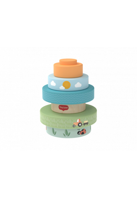 Nasazovací kroužky dřevěné Farmers Funday