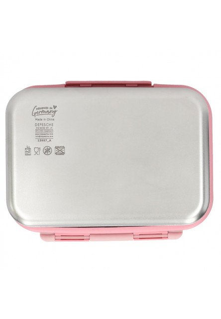 Desiatový box nerezový PINK