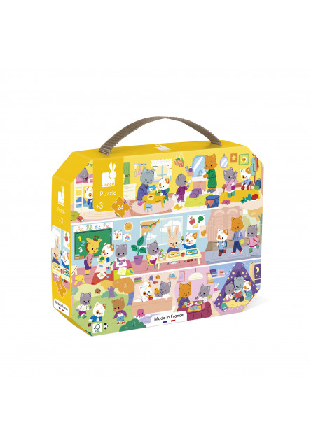 Puzzle v kufríku Denná rutina 24 ks