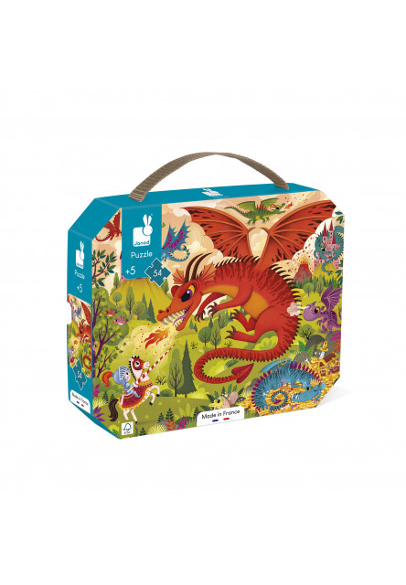 Puzzle v kufríku Dračie kráľovstvo 54 ks