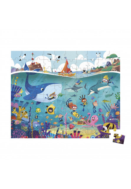 Puzzle v kufríku Svet pod vodou 100 ks