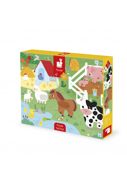 Dotykové senzorické puzzle Farma