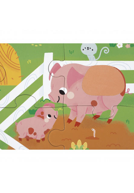 Dotykové senzorické puzzle Farma