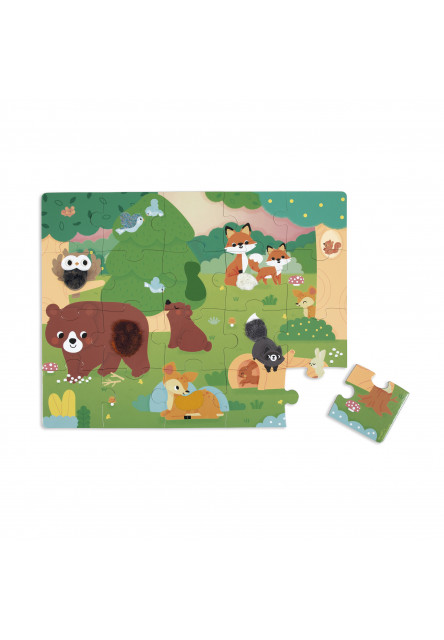 Dotykové senzorické puzzle Les