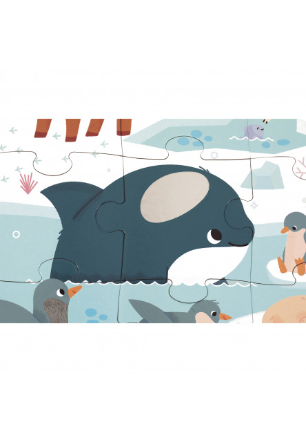 Dotykové senzorické puzzle Polárny kruh