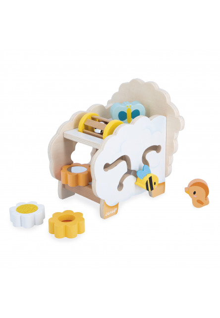 Farma Drevená motorická hračka Ovečka s mnohými aktivitami