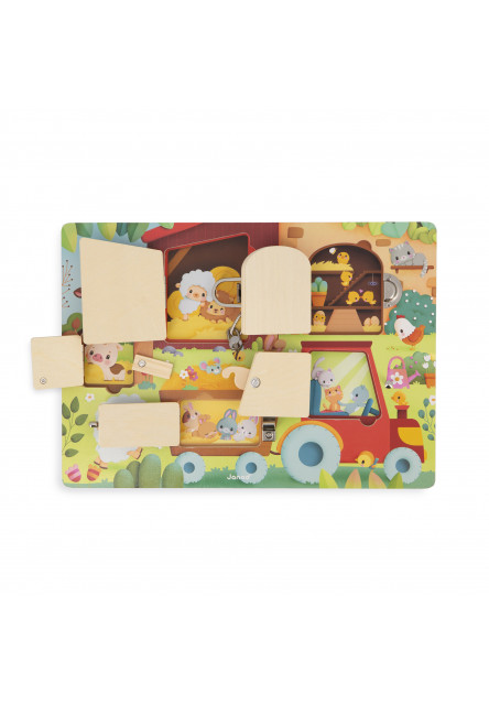 Farma Drevená doska so zámkami