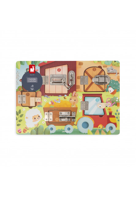 Farma Drevená doska so zámkami