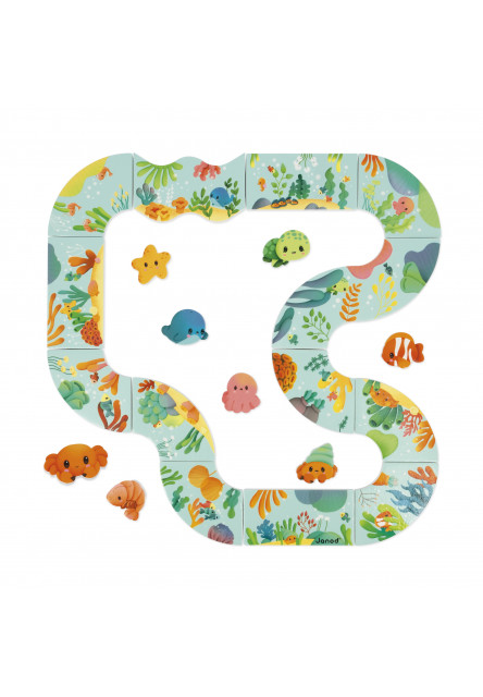 Hračka do vody Mäkké obrázkové puzzle Podmorská dráha