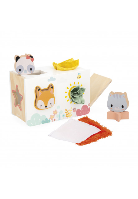 Pure Drevené triedenie tvarov s látkami