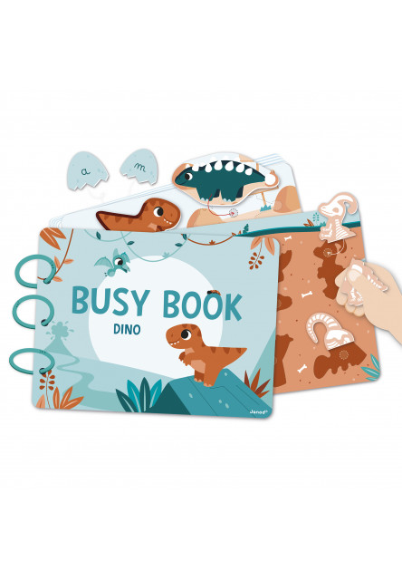 Dino Busy Book interaktívna kniha s aktivitami od 3 rokov