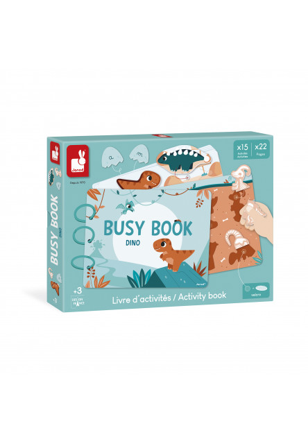 Dino Busy Book interaktívna kniha s aktivitami od 3 rokov