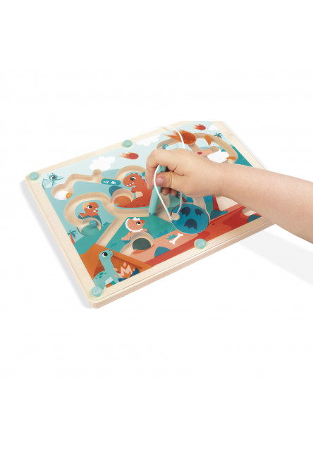 Dino Magnetický labyrint s perom Dinosaury