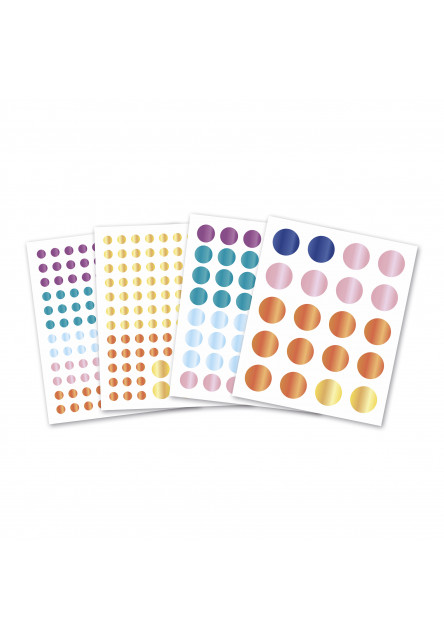 My arts&crafts Mini Trblietavé okrúhle nálepky Tiger a kamaráti od 3 rokov