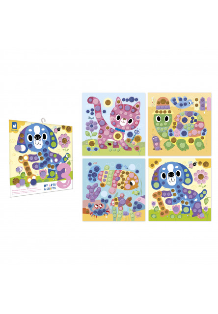 My arts&crafts Mini Okrúhle nálepky Psík a kamaráti od 3 rokov