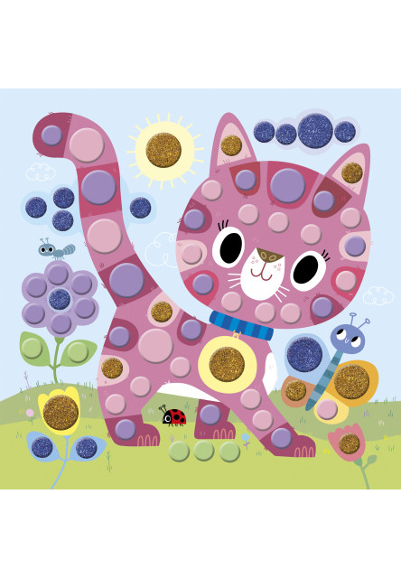 My arts&crafts Mini Okrúhle nálepky Psík a kamaráti od 3 rokov