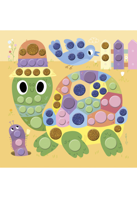 My arts&crafts Mini Okrúhle nálepky Psík a kamaráti od 3 rokov