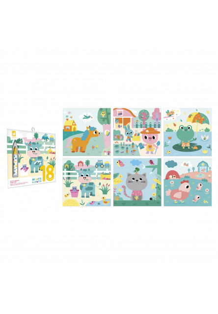 My arts&crafts Mini Zamatové omaľovánky Farma od 18 mesiacov