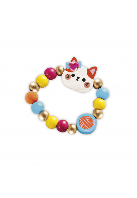 Atelier Kreatívna sada Výroba šperkov Drevené korálky Mačičky 4 ks
