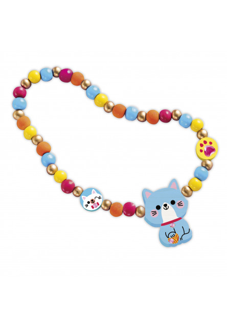 Atelier Kreatívna sada Výroba šperkov Drevené korálky Mačičky 4 ks