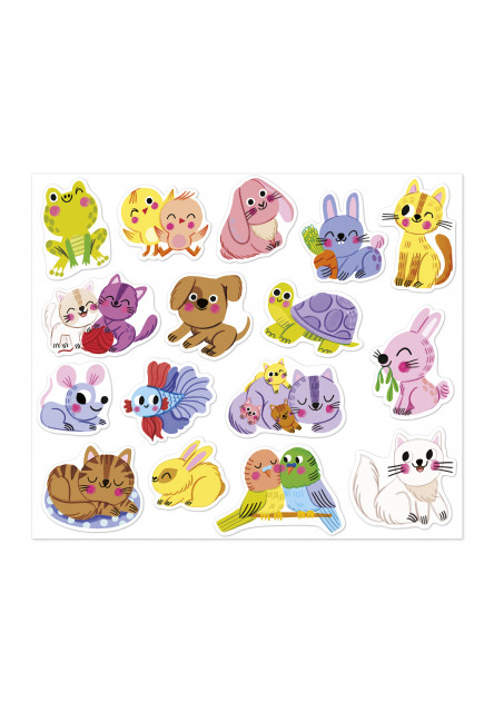 Stickers Samolepky Domáce zvieratá 100 ks