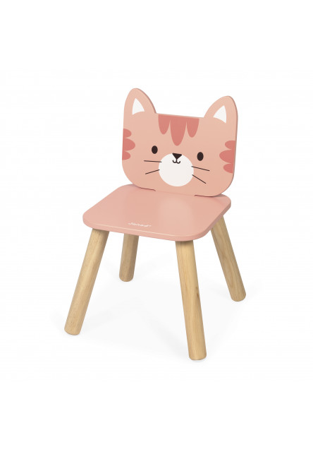 Drevená stolička pre deti Mačička