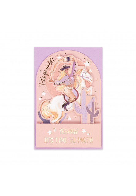 Darčekové prianie Legami Pop-Up Card - Pop-Up Greeting Card - Cowgirl