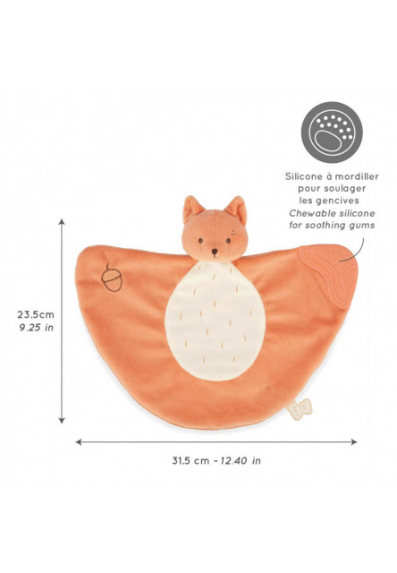 Grignoti Mojkáčik so silikónovým hryzátkom Veverička v darčekovej krabičke