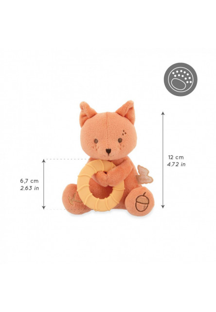 Grignoti Plyšová hračka pre bábätká s hryzátkom Veverička