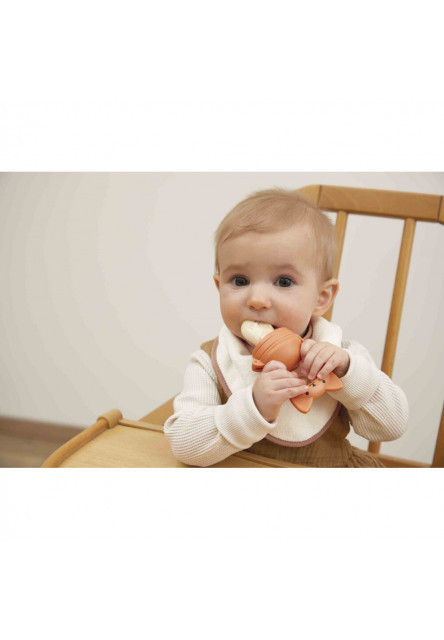 Grignoti Sada pre prvé príkrmy - Podbradník a cumlík na papanie kašičiek