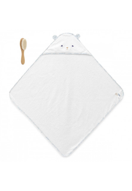 Petit Calme Kúpacia sada pre bábätká s osuškou a jemnou kefkou na česanie