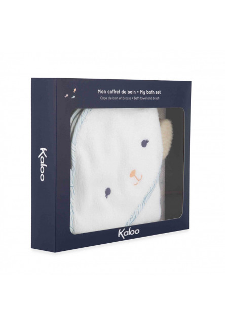 Petit Calme Kúpacia sada pre bábätká s osuškou a jemnou kefkou na česanie