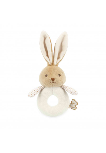 Intemporel Jemná látková hrkálka pre bábätká Zajačik