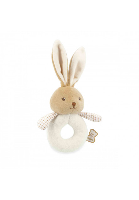 Intemporel Jemná látková hrkálka pre bábätká Zajačik