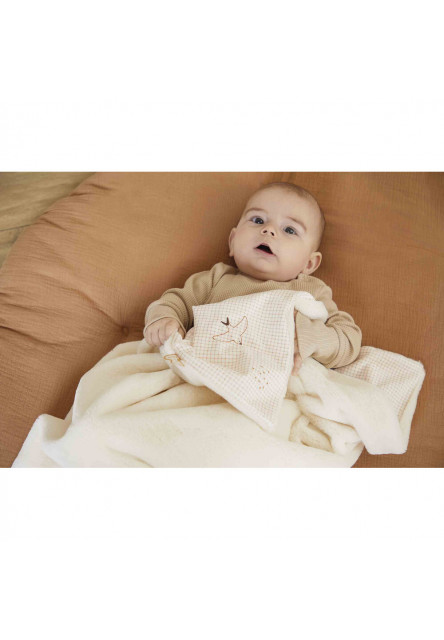 Intemporel Jemná látková deka pre bábätká vhodná aj do autosedačky