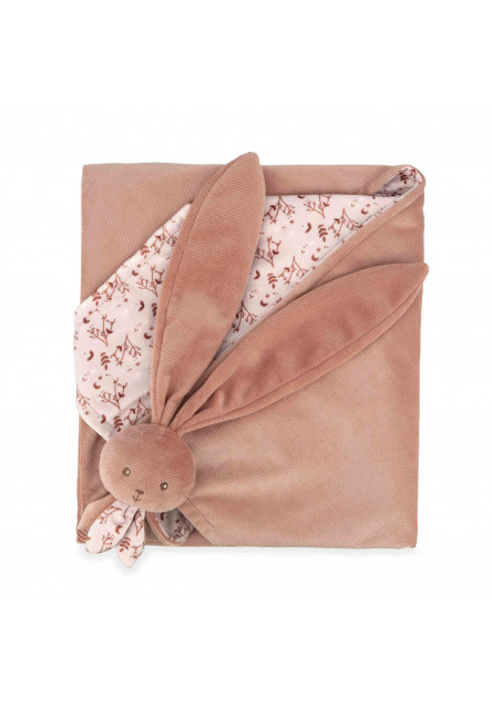 Lapinoo Jemná deka s možnosťou upevnenia k autosedačke terracotta