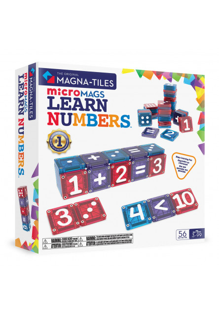 Magnetická stavebnice microMAGS Learn Numbers 56 dílů