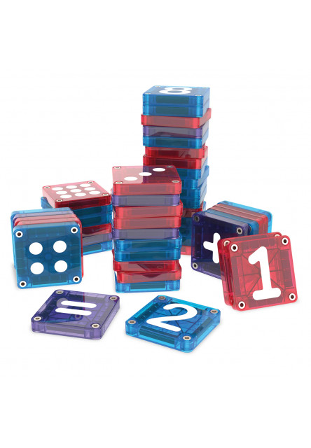 Magnetická stavebnice microMAGS Learn Numbers 56 dílů