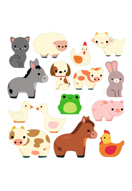 Odnímatelné samolepky Zvířátka z farmy