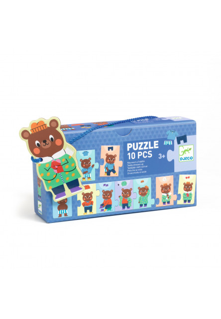 Postupové puzzle Oblékni medvídka