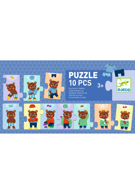 Postupové puzzle Oblékni medvídka