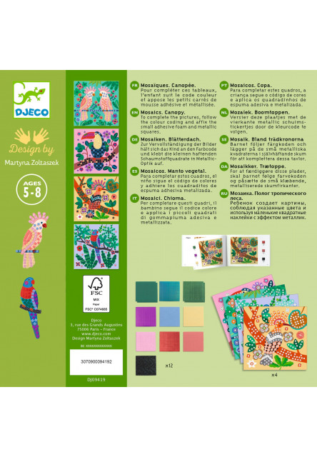 Pěnová mozaika Canopée Tvoření podle čísel