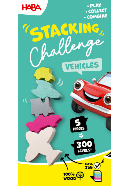 Dynamická zábavná hra Stacking Challenge  Doprava 5 figúrok 300 zadaní