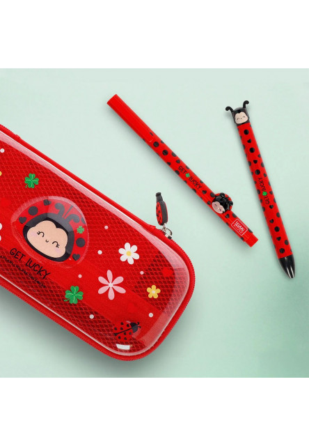 Dvojfarebné pero Legami two-colour ballpoint pen - click&clack 1 mm ladybug - Lienka
