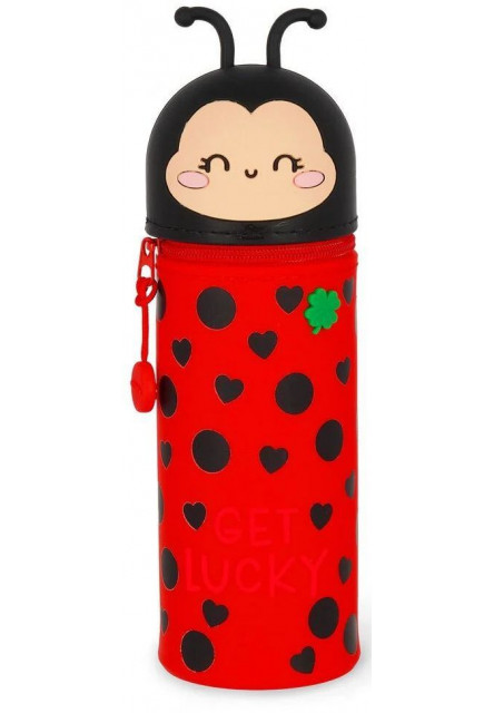 Peračník Legami 2-in-1 soft silic pencil case - kawaii ladybug - Lienka