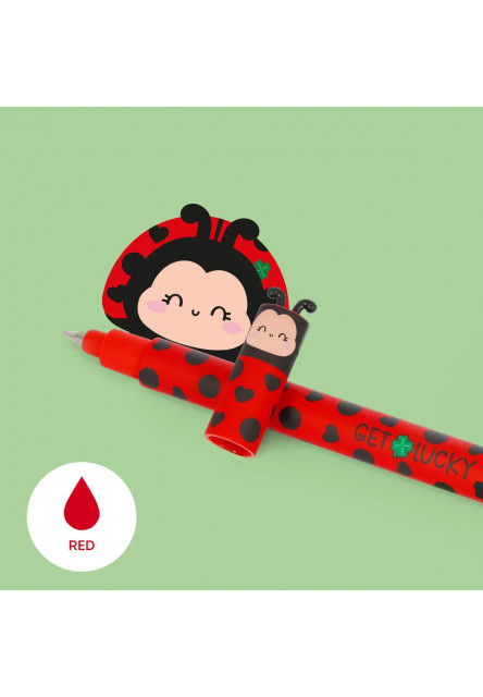 Gumovacie pero Legami erasable gel pen ladybug - Lienka 0,7 mm red ink