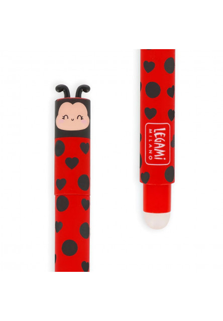 Gumovacie pero Legami erasable gel pen ladybug - Lienka 0,7 mm red ink