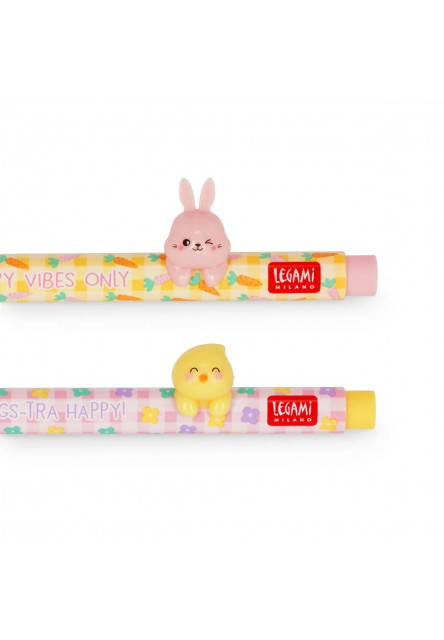 Set gélových pier Legami 2 gel pens animal decoration - hoppy easter - secret easter 0,5 mm