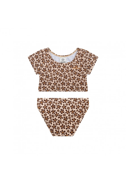 Bikini Crop Top s UPF 50+ Wild Flower