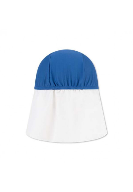 Plavecký klobouček s ochranou krku s UPF 50+ Modrý